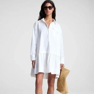 A.L.C Brooke White Cotton Mini Shirt Dress size S